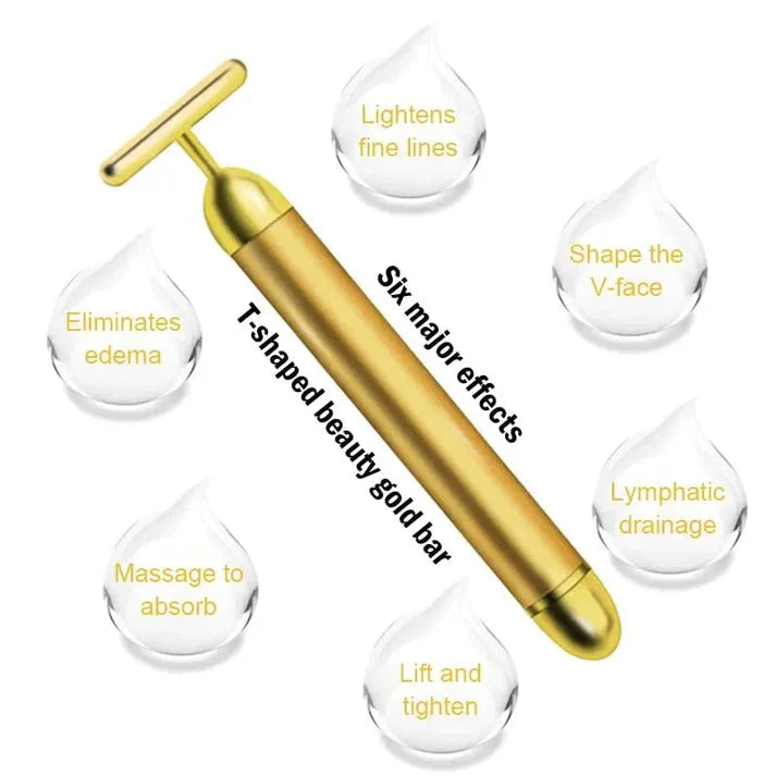 24K Gold Energy Beauty Bar Electric Facial Massage Roller (Buy 1 Get 1 FREE🔥)