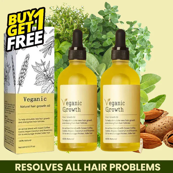 Veganic Natural Hair Growth Oil - (Buy 1 Get 1 Free🔥) - LIMITED STOCK BUY NOW !!